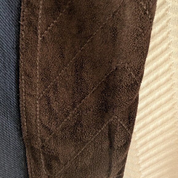 Lauren Ralph Lauren Equestrian Riding Leggings Navy Blue & Brown Size Medium - Picture 4 of 7